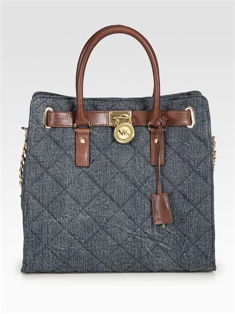 michael kors denim blue bag|Designerhandtassen, .